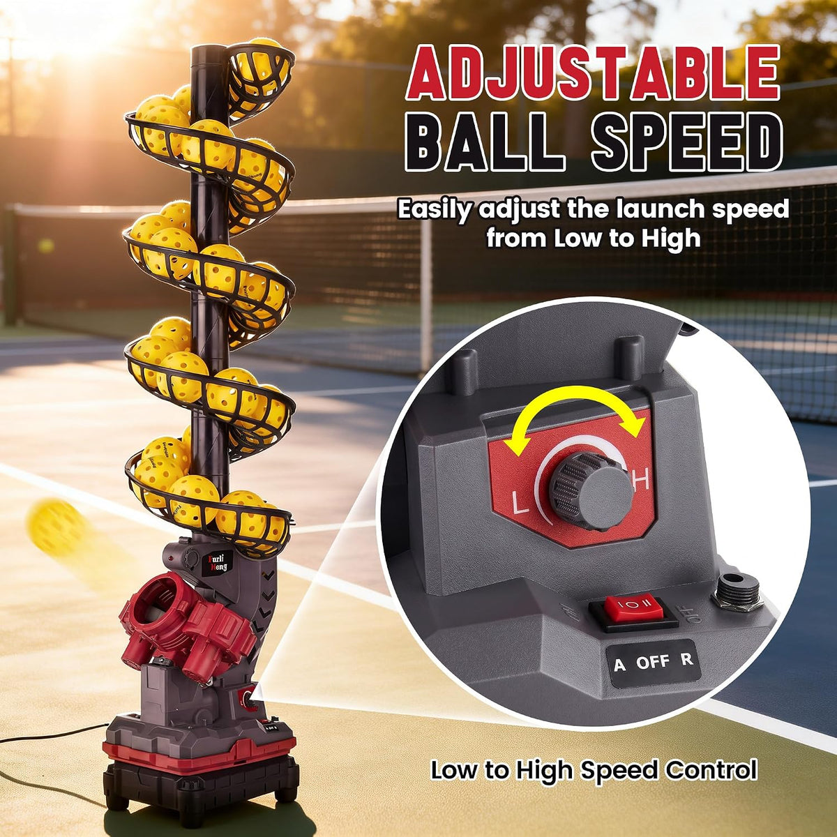 Furlihong 3816PBH Pickleball Machine with Remote Control