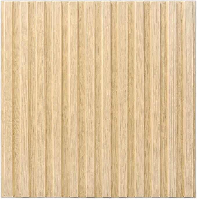 Art3d Slat Wall Panel, 3D Fluted Textured Panel 12-Tile 19.7 x 19.7in. (12-Pack)
