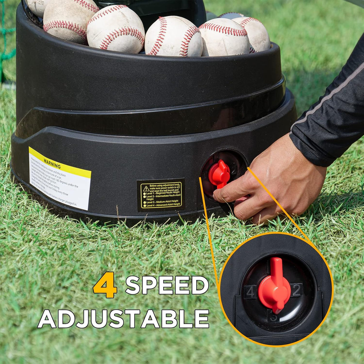 Furlihong 6902BHA Rechargeable Baseball/Softball Toss Machine