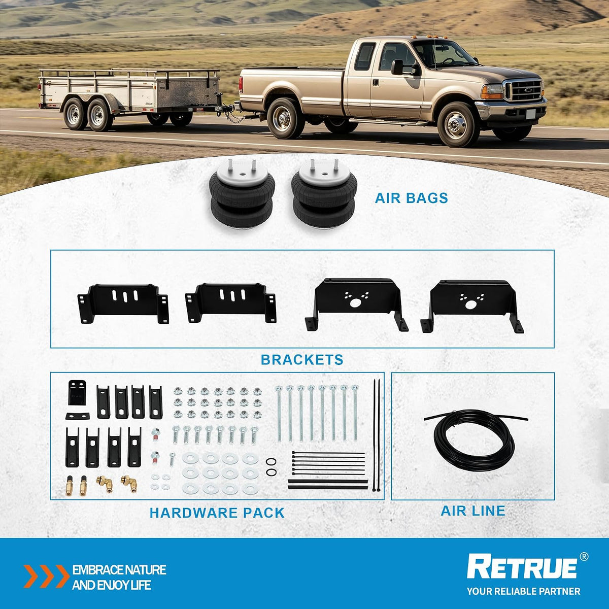 RETRUE Rear Air Bags Suspension Kit Replacement for Firestone 2071