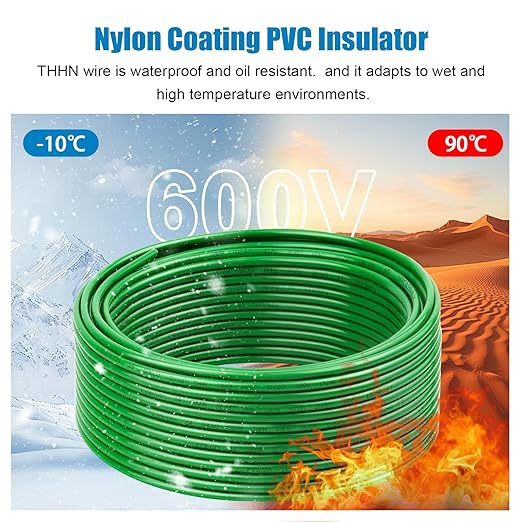 THHN Wire 14 Gauge 150 FT OFC Electrical Wire, 14 AWG Solid Copper Wire Rated
