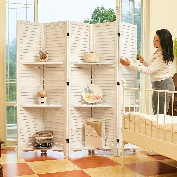 Partition Room Dividers, Folding Wood Privacy Screen