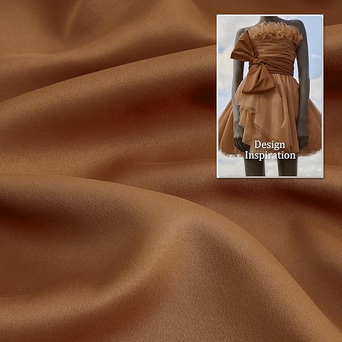 DUALIFE Caramel Brown Blackout Curtains