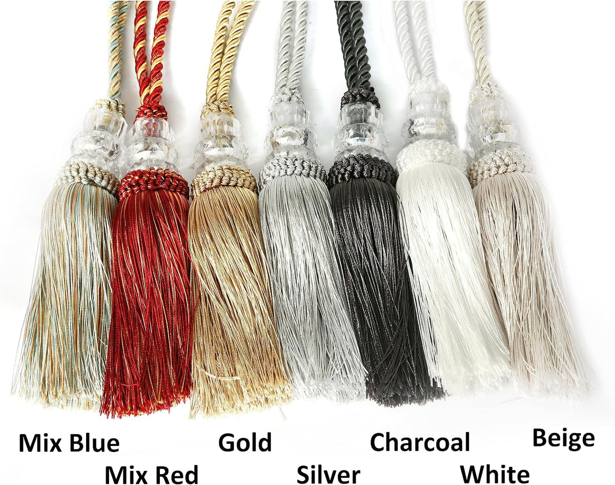 6 Pack Curtain Tiebacks with Tassel, Gold | Tassel Curtain Tiebacks, Rope Cur...