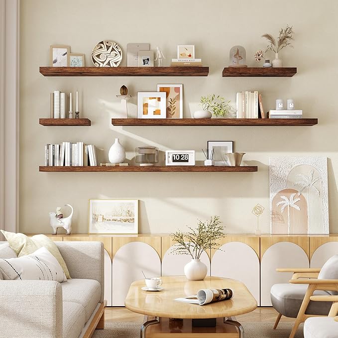 Fun Memories 72 Inch Floating Shelves (2-Pack)