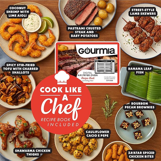Gourmia French Door Air Fryer Oven - 37 Qt Large Capacity Convection Toaster