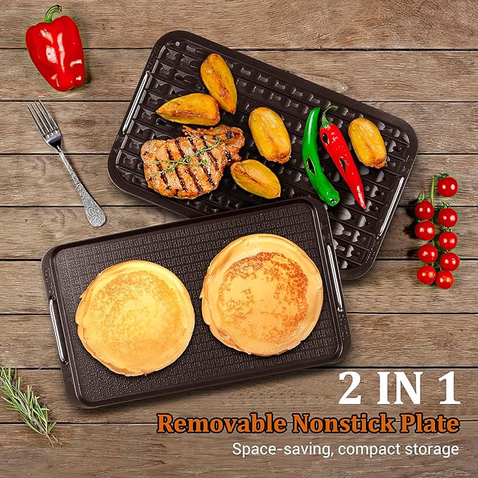 Indoor Smokeless Grill, Techwood 1500W Electric Indoor Grill