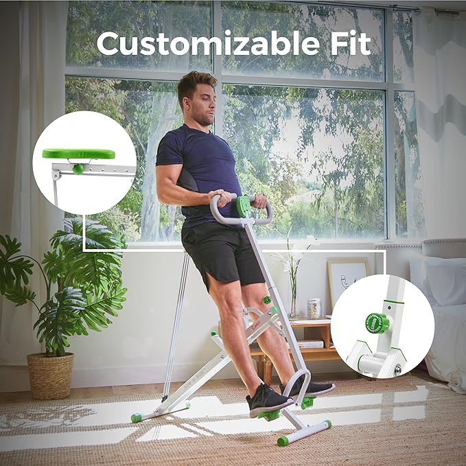 Sunny Health & Fitness Smart Row-N-Ride Glute & Leg Trainer, Foldable...