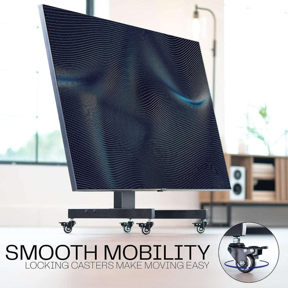 VIVO Low Height Tilting Mobile TV Cart for 32-75 in Screens