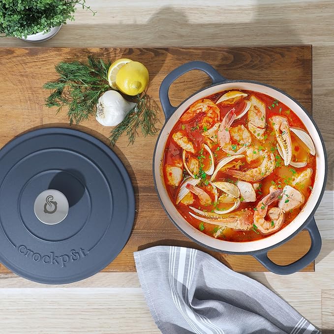 Crock-Pot Artisan 5-Quart Round European Enameled Cast Iron Dutch Oven