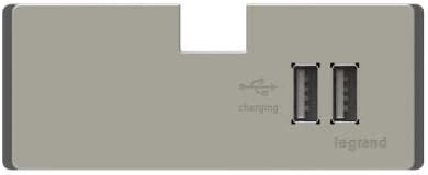 adorne Legrand Under-Cabinet USB Outlet Module in Titanium