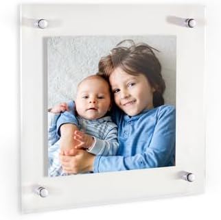 ArtToFrames 14x14 Inch Double Panel Floating Acrylic Picture Frame comes