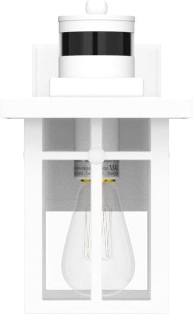 Myhaptim Porch Lights with GFCI Outlet, Dusk to Dawn Motion Sensor Outdoor