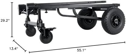 Rockville Rock Cart Pro DJ Equipment Transport Roller Cart, 700 LB Capacity