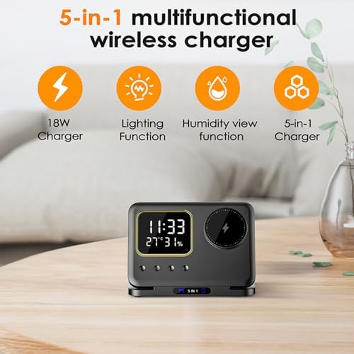 IHAO 5in1 Multi Functional Wireless Charger