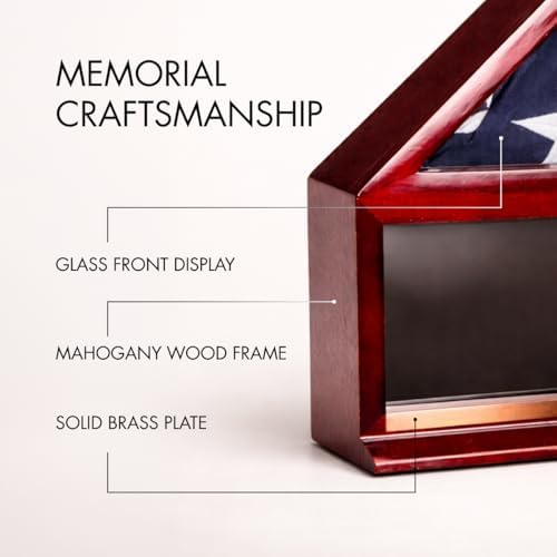 Bey-Berk Custom Personalized American Flag Display Case for 5' x 9.5'...