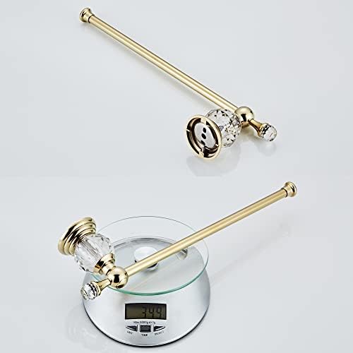 Crystal Bathroom Hardware Set,Adjustable Towel Rack, Toilet Roll Paper Holder...