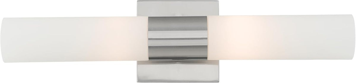 Livex Lighting 10102-91 Aero 2-Light Bath Light, Brushed Nickel, 4.5''...