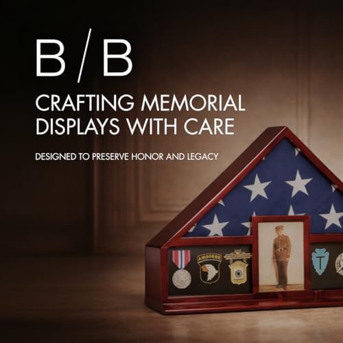 Bey-Berk Custom Personalized American Flag Display Case for 5' x 9.5'...