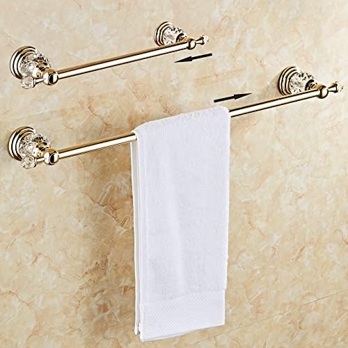 Crystal Bathroom Hardware Set,Adjustable Towel Rack, Toilet Roll Paper Holder...
