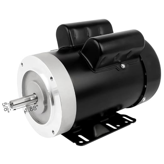 1.5HP Electric Motor 3450RPM Reversible Single Phase 56C Frame General Purpose
