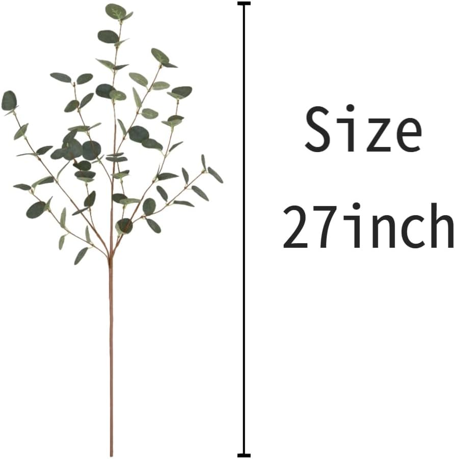 12 Pcs 27" Eucalyptus Stems Greenery Stems Eucalyptus Leaf Spray in Gree...