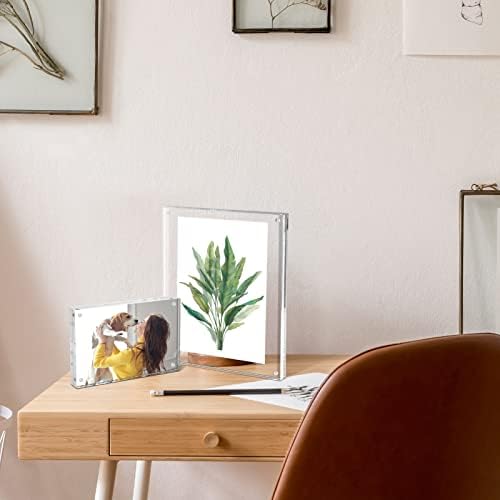 Syntrific 5x7 Acrylic Photo Frame 5Pack Premium Acrylic Photo Frame Magnetic ...