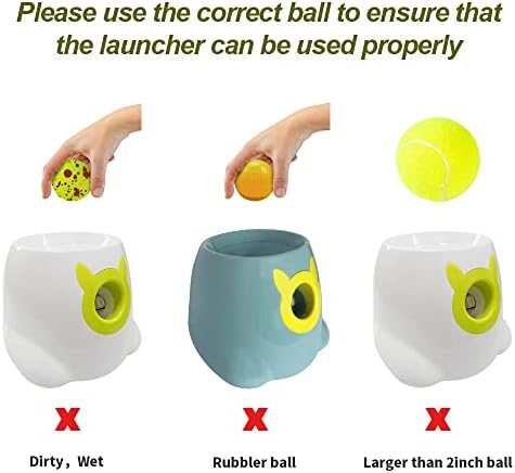 BESTHLS Automatic Dog Ball Launcher Tennis Ball Thrower Machine with 6 Ball