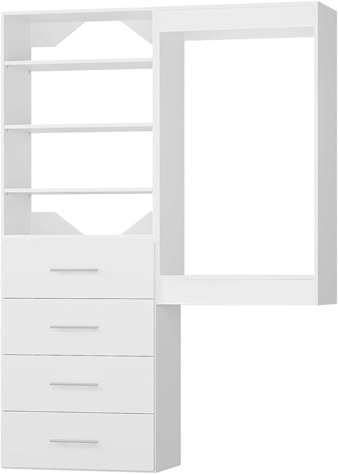 Modular Closet System, Wood Tower Closet Storage