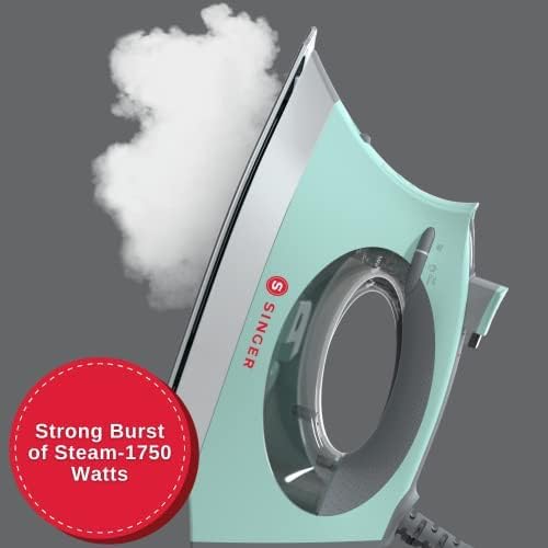 SINGER SteamCraft Plus Digital Display Iron, Five Fabric Settings, OnPoint Tip