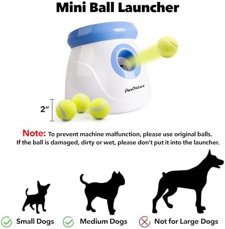 Pet Prime Automatic Dog Ball Thrower Launcher for Small and Medium Dogs, Inte...