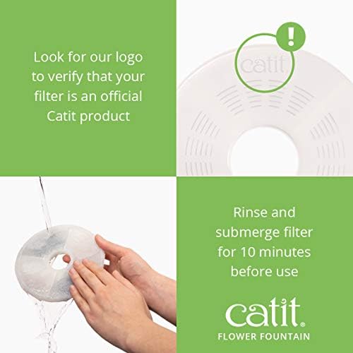 Catit LED Flower Cat Water Fountain with Triple Action Filter - 3 L - Green