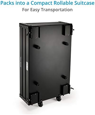 PROAIM Bowado 36" 3-Tier Video Camera Cart, 200kg/440lb, Pneumatic Wheels