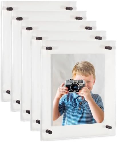 ArtToFrames 21x30 Inch Double Panel Floating Acrylic Picture Frame comes (5 P...