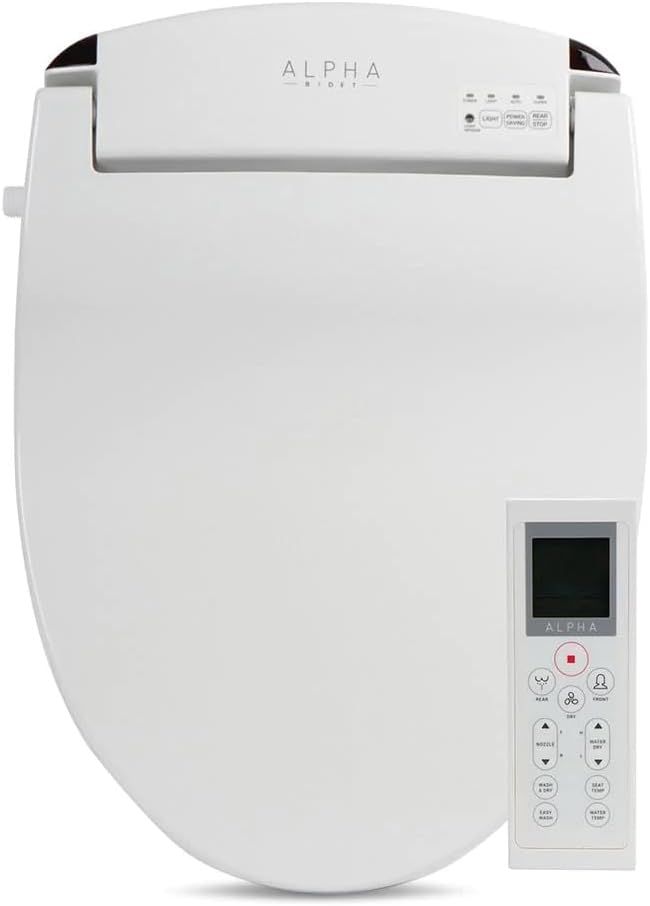 ALPHA BIDET JX2 Elongated Bidet Toilet Seat, Endless Warm Water, *NEW* Bowl Mist