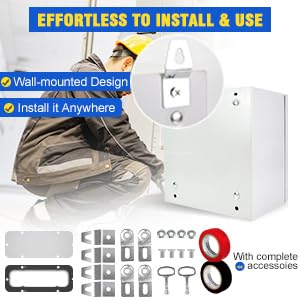 Outdoor Electrical Box, Steel Junction Box 24X16X10'', NEMA 4X Electr...
