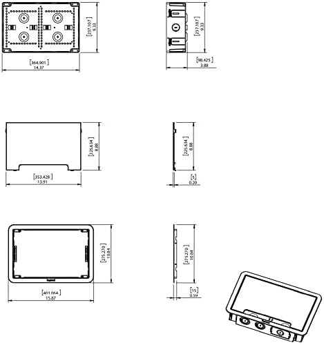Legrand - OnQ Cable Management, In-Wall Media Box, Dual Purpose Structured
