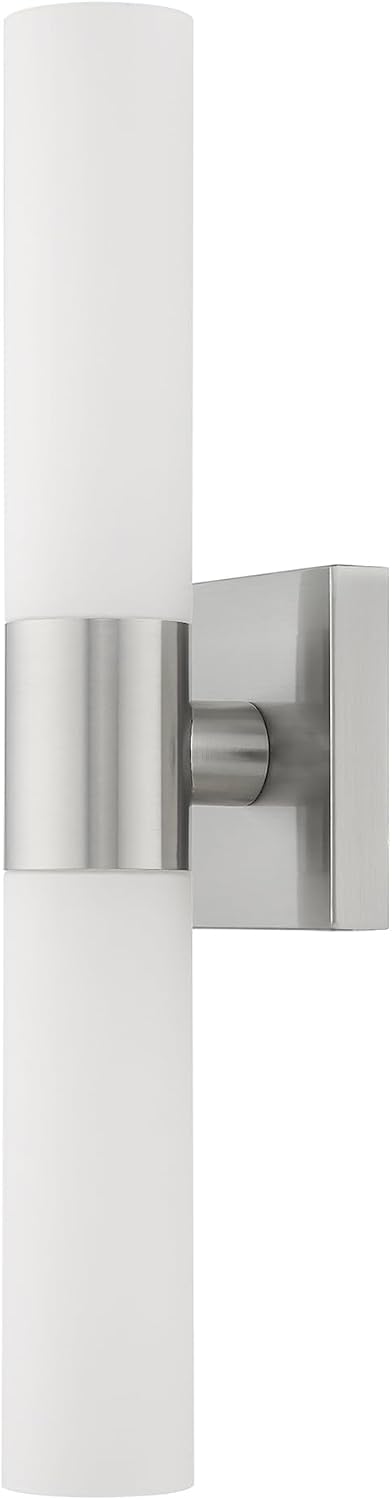 Livex Lighting 10102-91 Aero 2-Light Bath Light, Brushed Nickel, 4.5''...