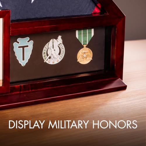 Bey-Berk Custom Personalized American Flag Display Case for 5' x 9.5'...