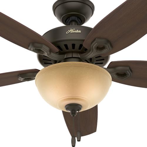 Hunter Builder Deluxe, Indoor, Ceiling Fan, Pull Chain, 52 inch, New Bronze