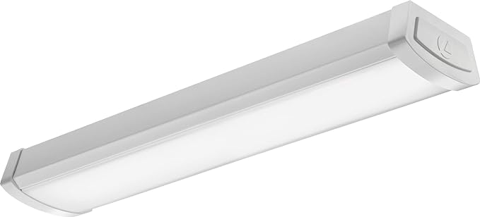 Lithonia Lighting 4 Foot LED Light Fixture, Low-Profile LED Wraparound Flush