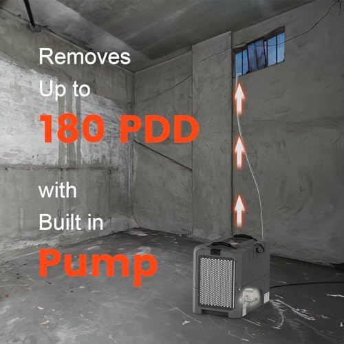 180 PPD LGR Commercial Dehumidifier with Pump and Drain Hose