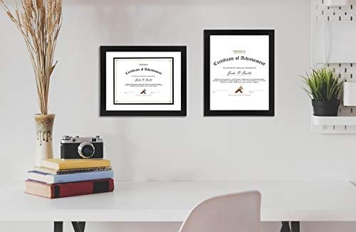 Golden State Art 11x14 Diploma Frame for 8.5x11 Document,Solid Wood/Glass | F...