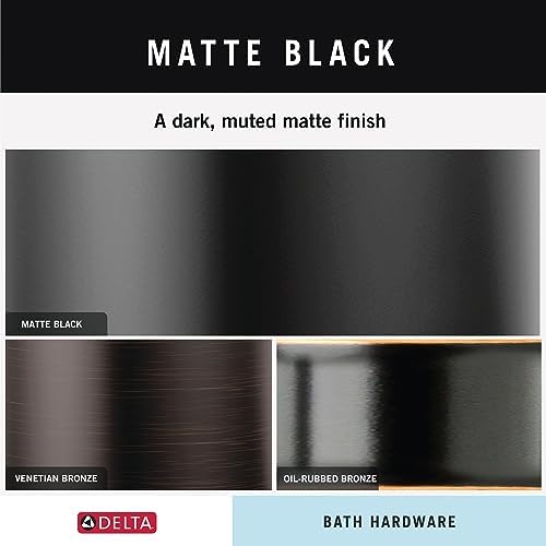 Delta Faucet McLaren 3-Piece Bathroom Set, Matte Black, 18"/24" Tow...