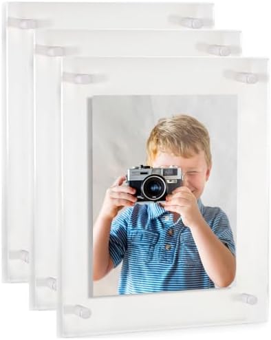 ArtToFrames 18x26 Inch Double Panel Floating Acrylic Picture Frame comes (3 P...