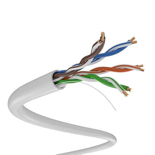 SolidLink CAT5e Ethernet Cable 1000ft – 24AWG Solid CCA UTP Unshielded CAT 5e