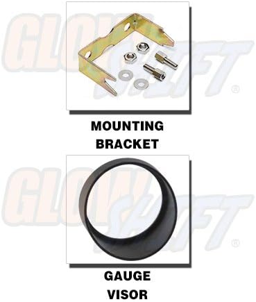 GlowShift Tinted Series 200 PSI Air Pressure Gauge Kit, 2-1/16" 52mm