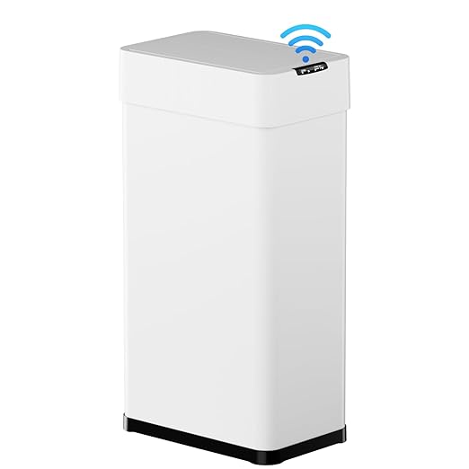 TLSUNNY 18.5 Gallon Automatic Trash Can, Stainless Steel Motion Sensor Garbage