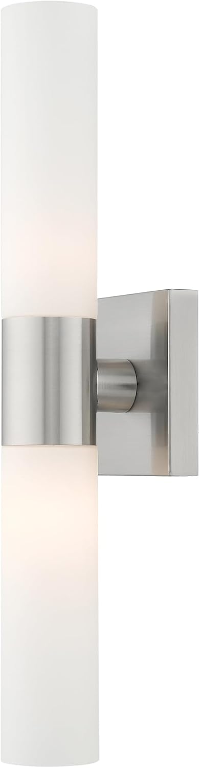 Livex Lighting 10102-91 Aero 2-Light Bath Light, Brushed Nickel, 4.5''...