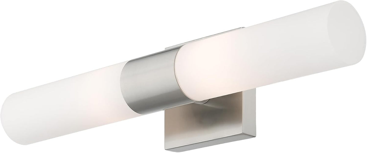 Livex Lighting 10102-91 Aero 2-Light Bath Light, Brushed Nickel, 4.5''...